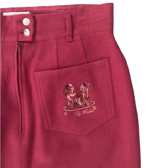 Andres New Traditionals Midi Skirt Cottagecore Cashmere Wool Lace trim Belgium - Picture 2 of 10